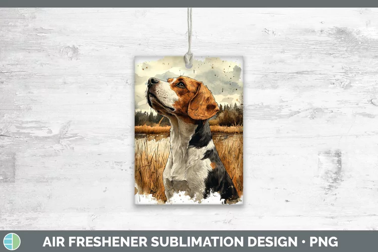 Autumn Dogs Beagle Air Freshener Sublimation Car Freshener D