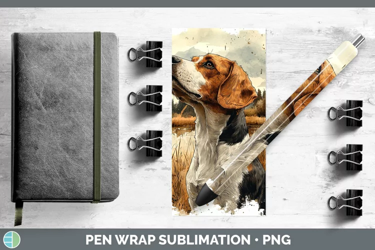 Autumn Dogs Beagle Pen Wrap Sublimation Epoxy Pen Designs