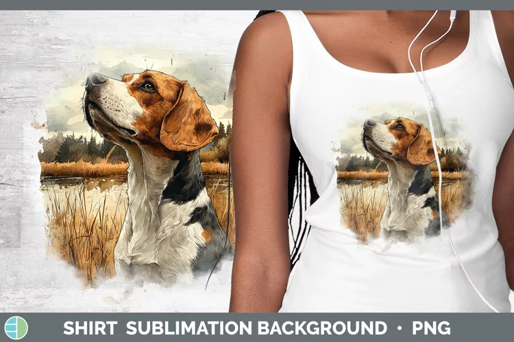 Autumn Dogs Beagle Shirt Sublimation Sublimation Background