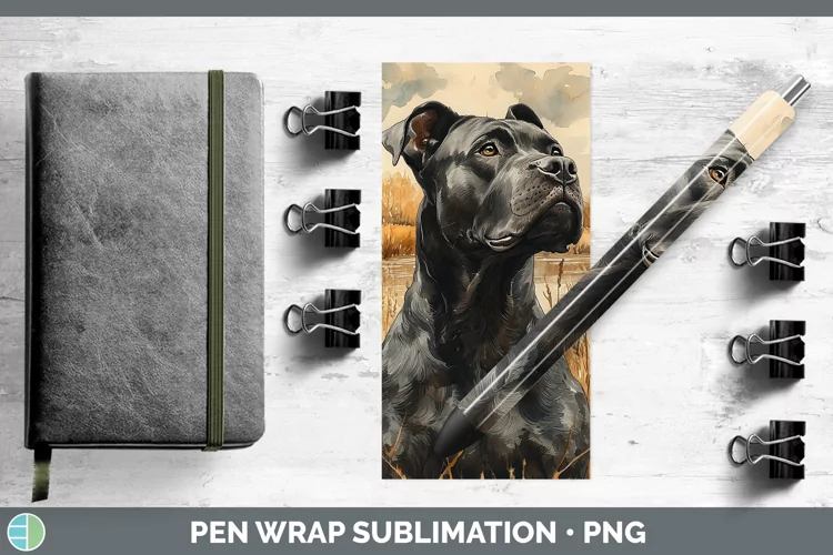 Autumn Dogs Cane Corso Pen Wrap Sublimation Epoxy Pen Design