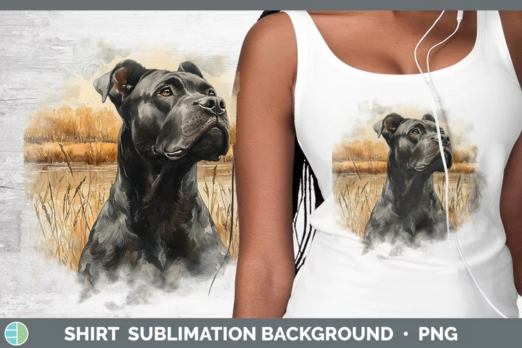 Autumn Dogs Cane Corso Shirt Sublimation Sublimation Backgro
