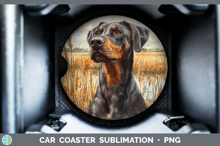 GorgeousAutumn Dogs Car Coaster design.