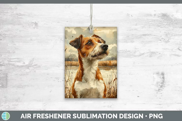 Autumn Dogs Fox Terrier Dog Air Freshener Sublimation Car Fr