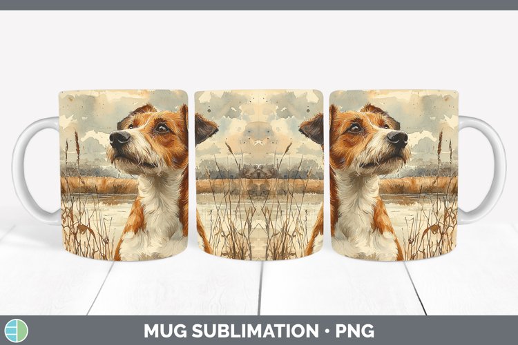 GorgeousAutumn Dogs Mug Wrap design.