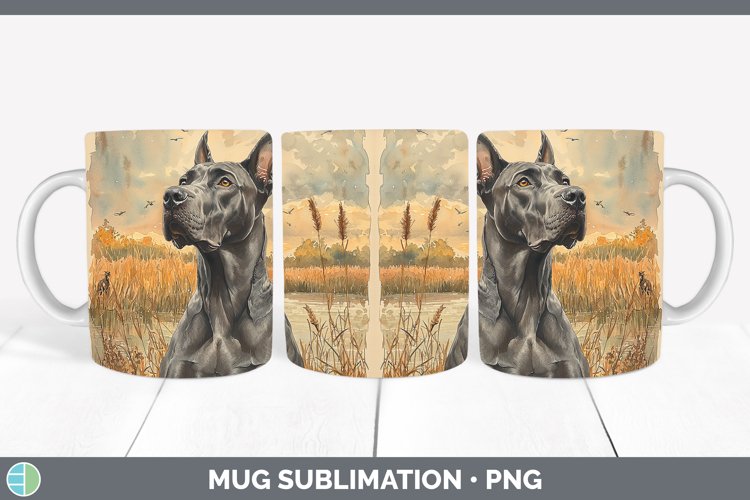 GorgeousAutumn Dogs Mug Wrap design.