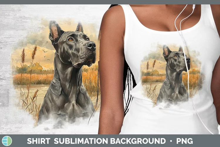 Autumn Dogs Great Dane Shirt Sublimation Sublimation Backgro