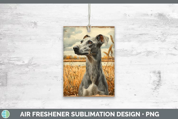 Autumn Dogs Greyhound Air Freshener Sublimation Car Freshene