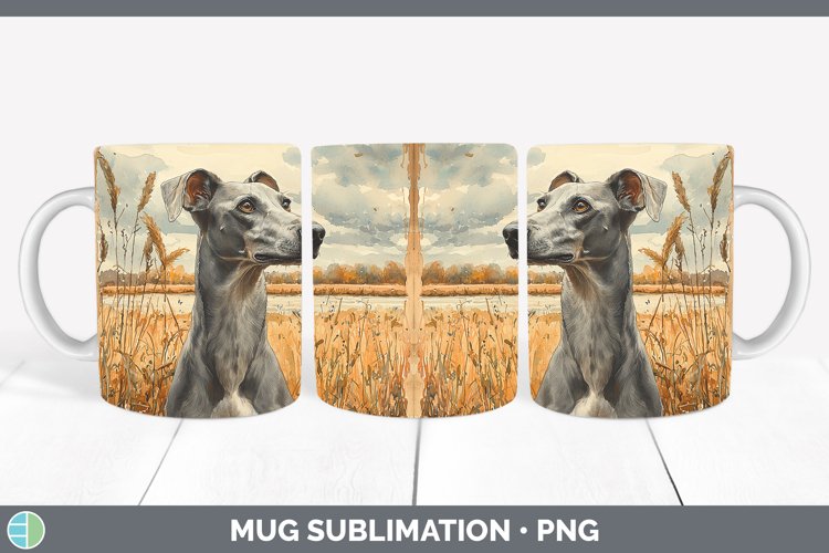GorgeousAutumn Dogs Mug Wrap design.
