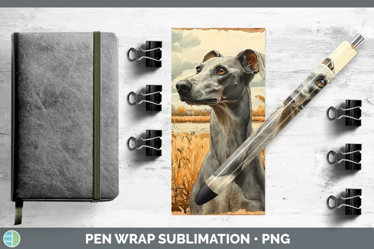Autumn Dogs Greyhound Pen Wrap Sublimation Epoxy Pen Designs