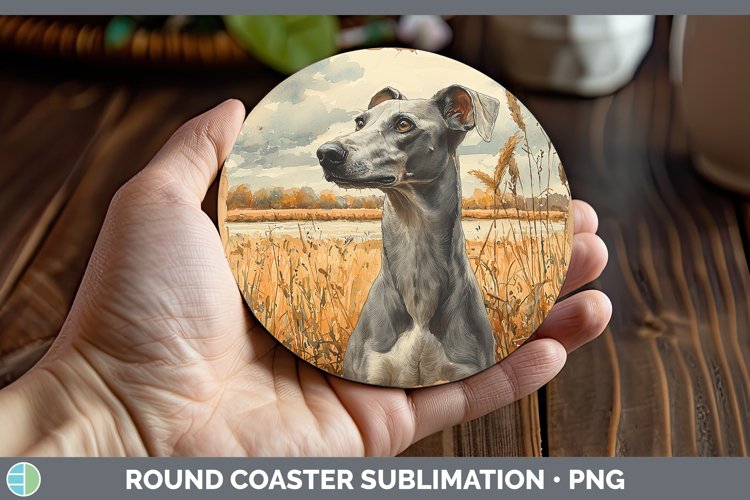 GorgeousAutumn Dogs Round Coaster design.