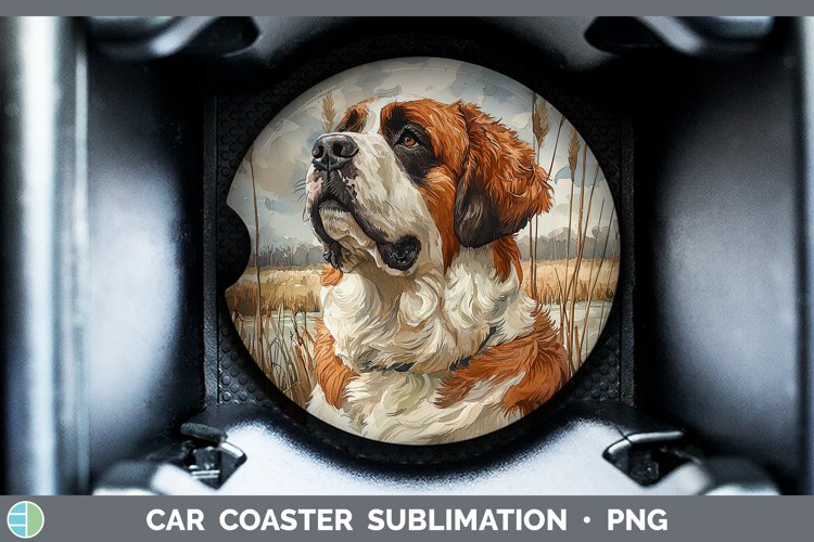 GorgeousAutumn Dogs Car Coaster design.