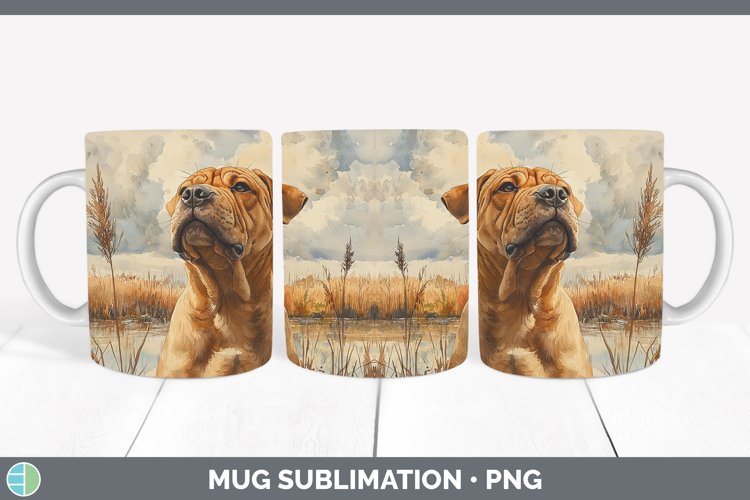 GorgeousAutumn Dogs Mug Wrap design.