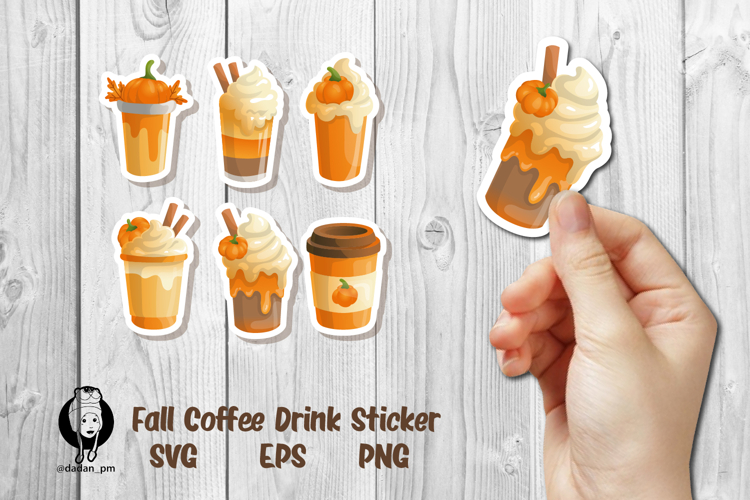 Fall Coffee Drink Sticker