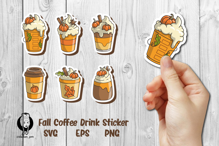 Fall Coffee Drink Sticker