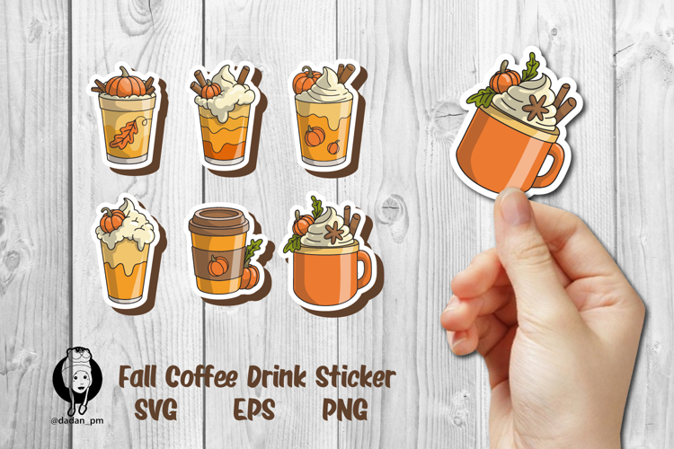 Fall Coffee Drink Sticker