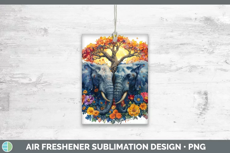 Autumn Elephant Air Freshener Sublimation Car Freshener Desi