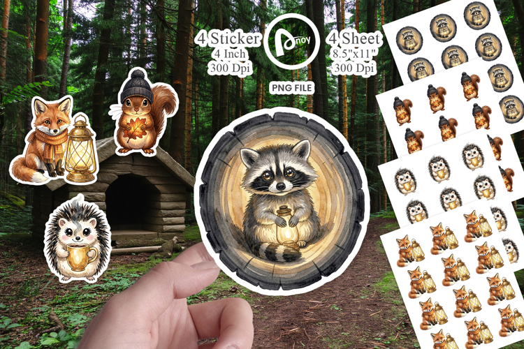 Autumn Ember Hygge Animal Sticker