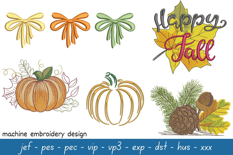 Fall Embroidery Design - Machine Embroidery Patterns