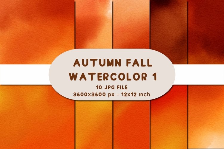 Autumn Fall Watercolor 1 Digital Papers