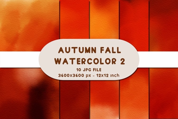 Autumn Fall Watercolor 2 Digital Papers
