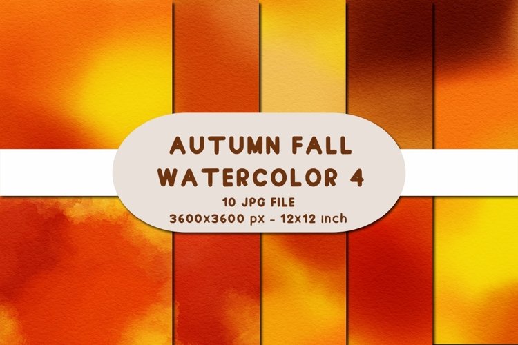 Autumn Fall Watercolor 4 Digital Papers