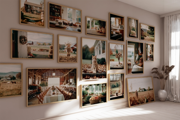 Autumn Farmhouse Wall Art Set of 100