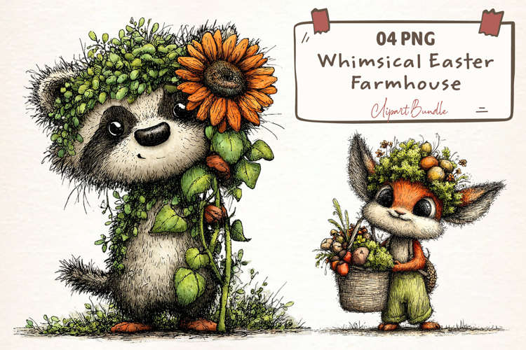 Autumn Farmhouse Whimsical Clipart