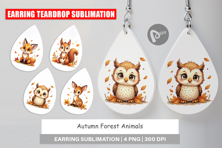 Autumn Forest Animals Earring