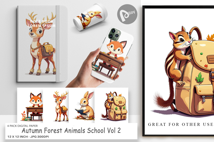 Digital Paper Autumn Forest School