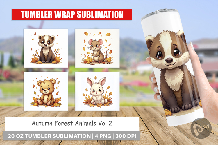 Autumn Forest Animals Tumbler