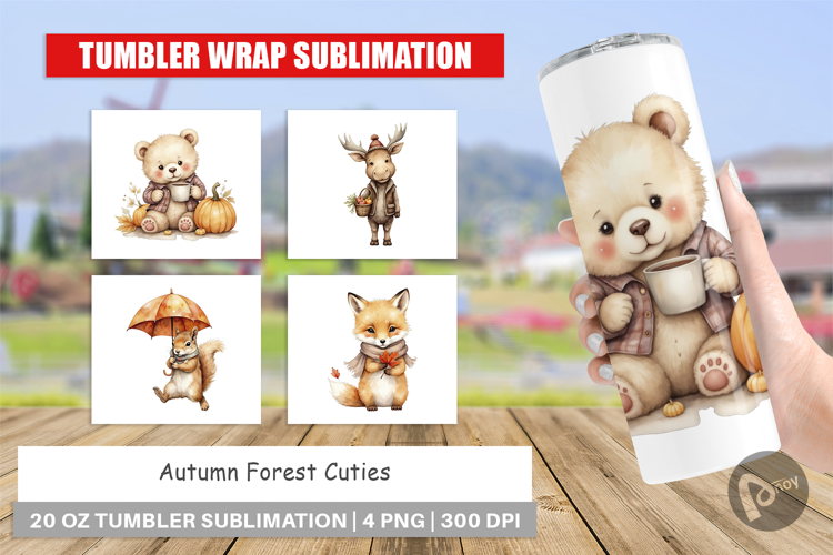 Tumbler Autumn Forest Cuties