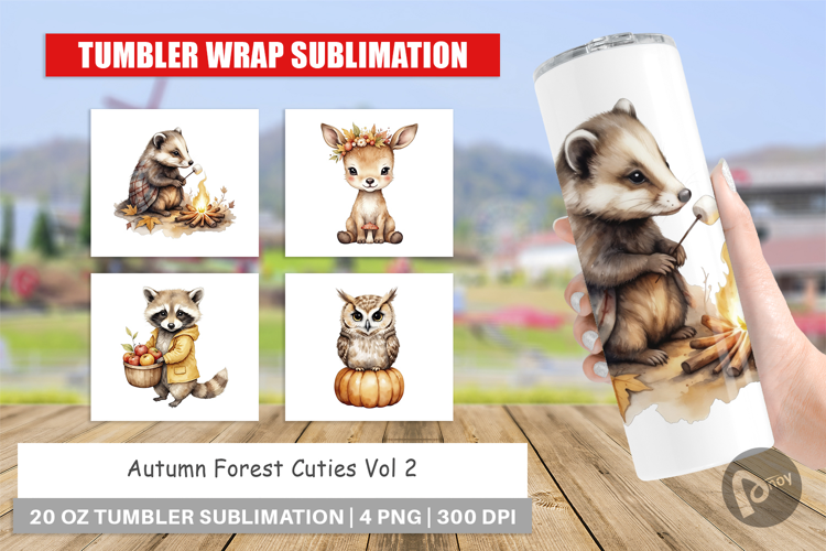 Tumbler Autumn Forest Cuties