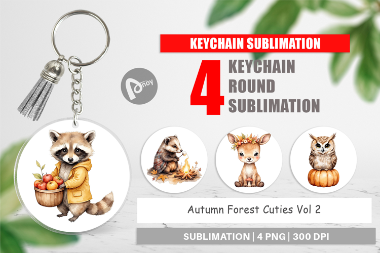 Keychain Autumn Forest Cuties