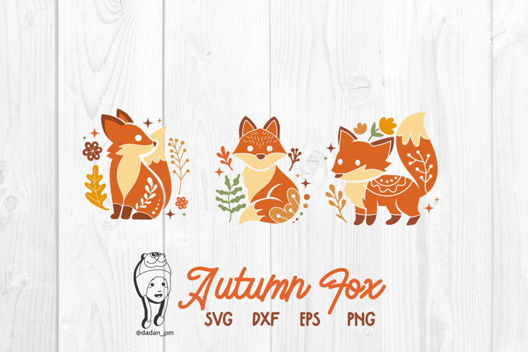 Autumn fox svg