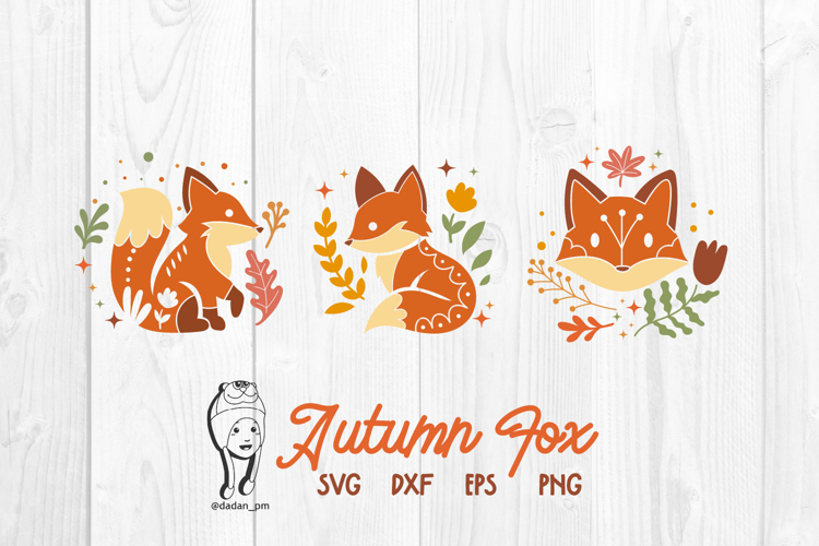 Autumn fox svg