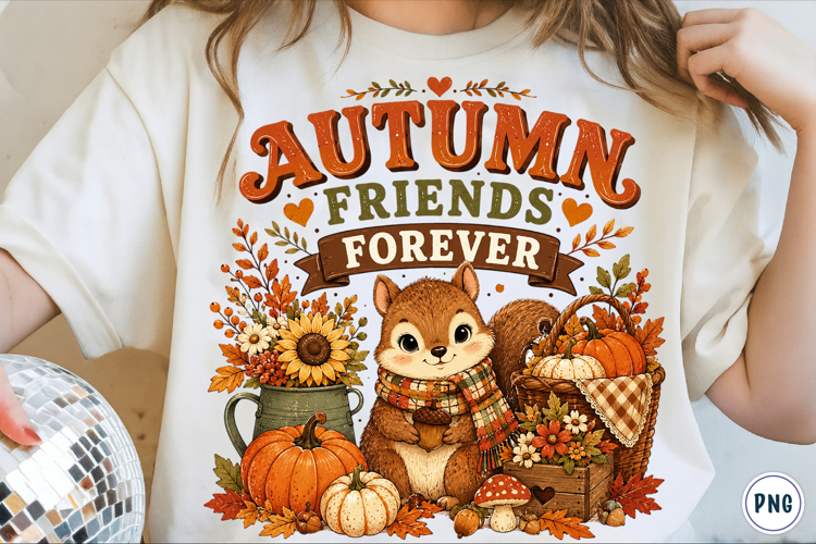 Autumn friends forever png