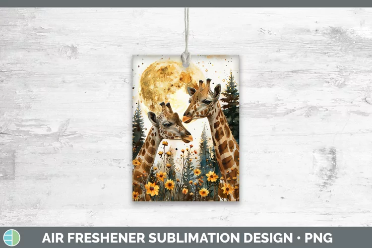 Autumn Giraffe Air Freshener Sublimation Car Freshener Desig