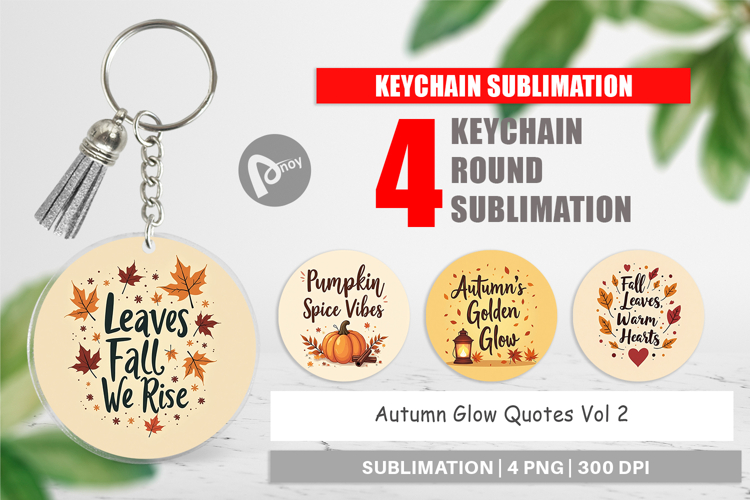 Keychain Autumn Glow Quotes
