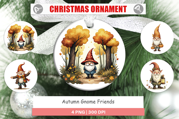 Ornament Autumn Gnome Friends