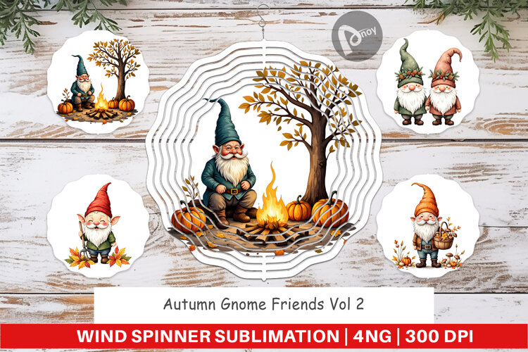 Wind Spinner Autumn Gnome Friends example image 1