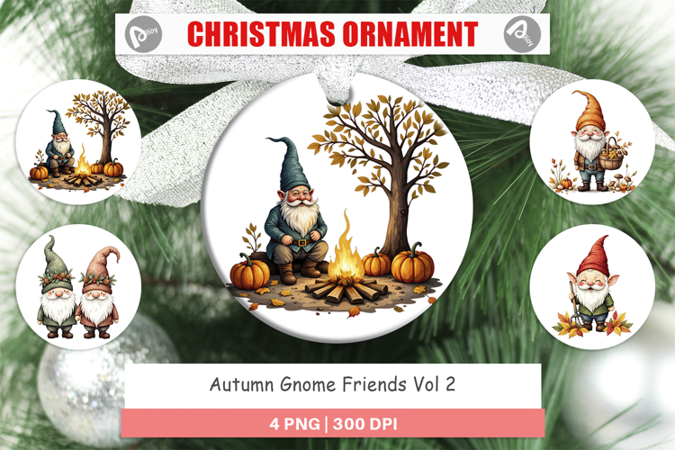 Ornament Autumn Gnome Friends