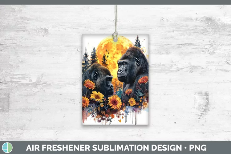 Autumn Gorilla Air Freshener Sublimation Car Freshener Desig