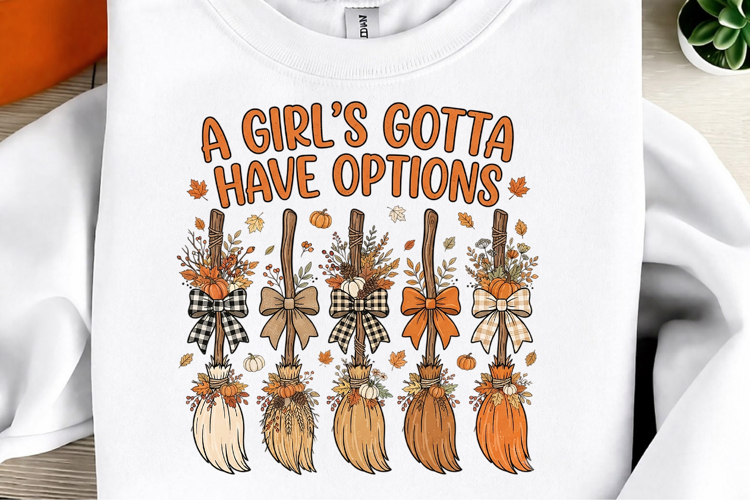 Autumn Halloween Witch Broom PNG
