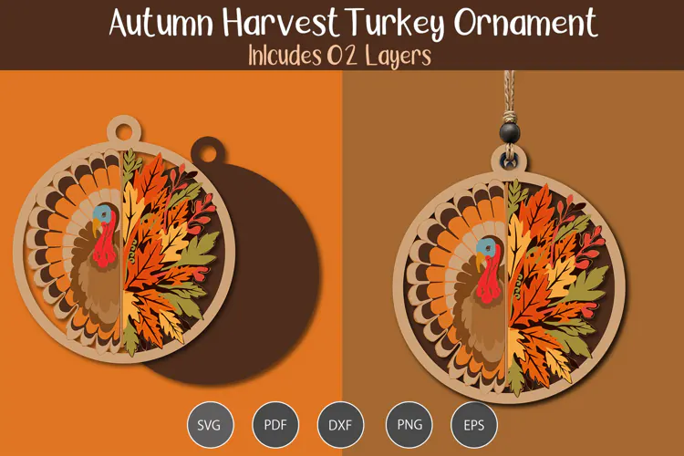 Autumn Harvest Turkey Ornament
