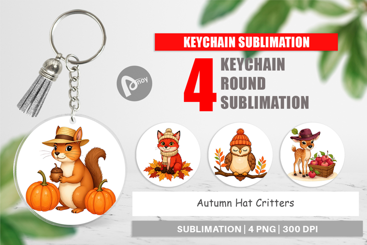 Keychain Autumn Hat Critters