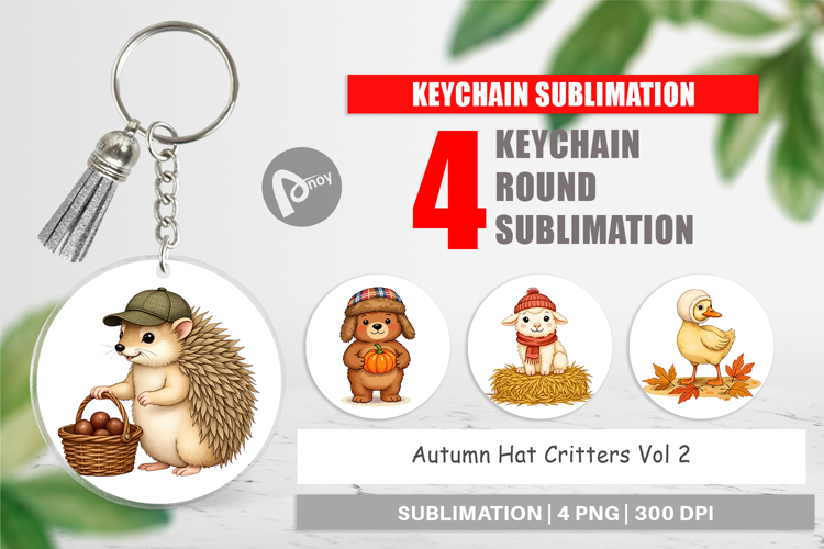 Keychain Autumn Hat Critters