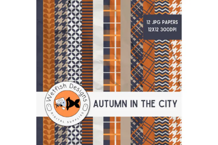 Autumn in the City Pattern Print Papers