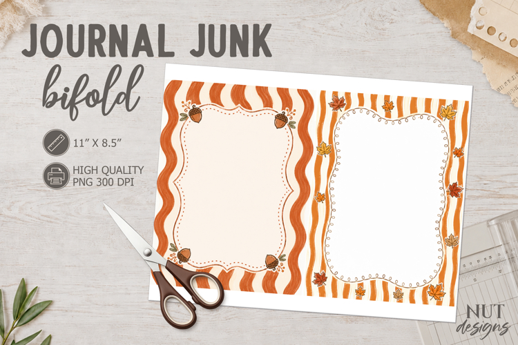 Autumn Journal Frames Bifold cozy fall border scrapbook