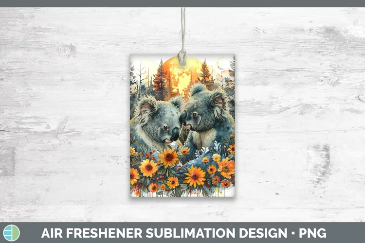 Autumn Koala Air Freshener Sublimation Car Freshener Designs
