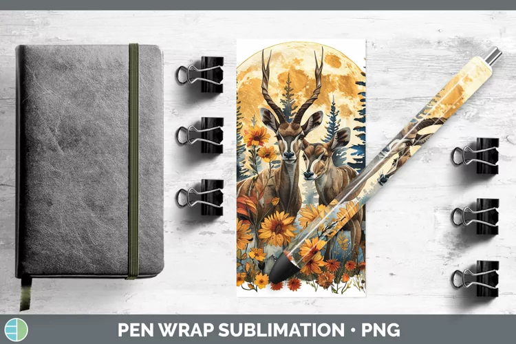 Autumn Kudu Pen Wrap Sublimation Epoxy Pen Designs